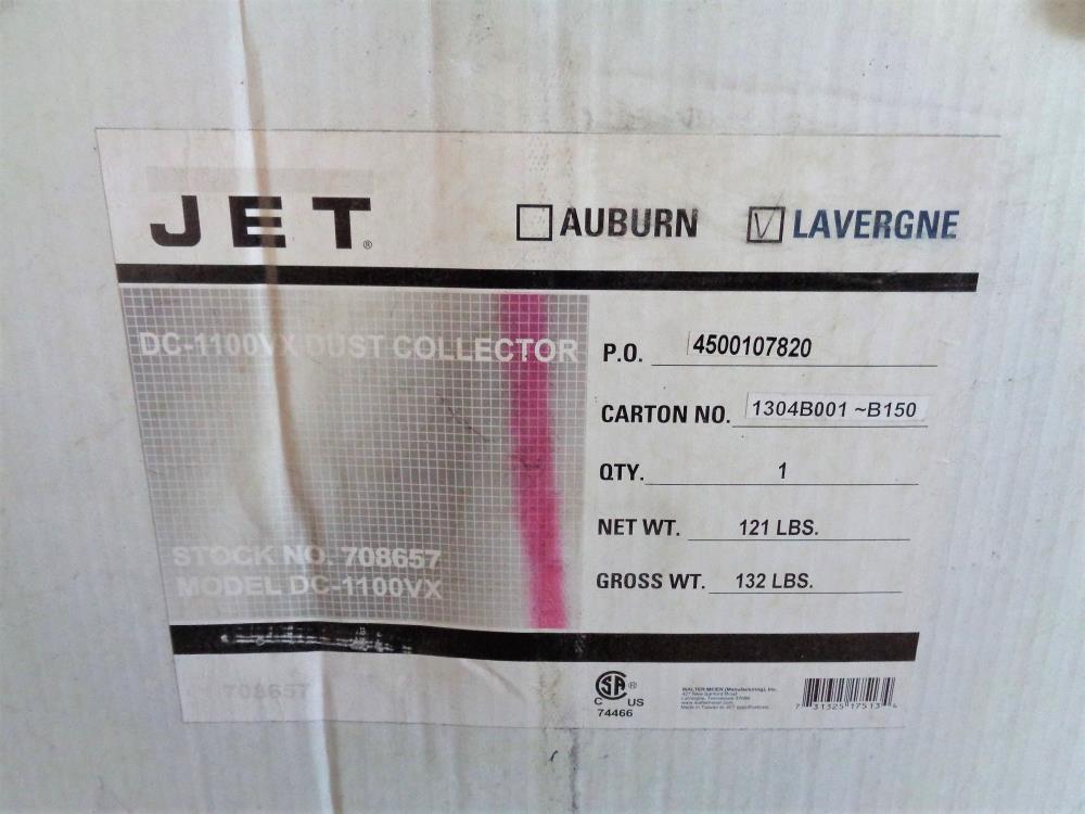 JET Dust Collector DC-1100VX w/ Canister Filter Kit DC-1100C